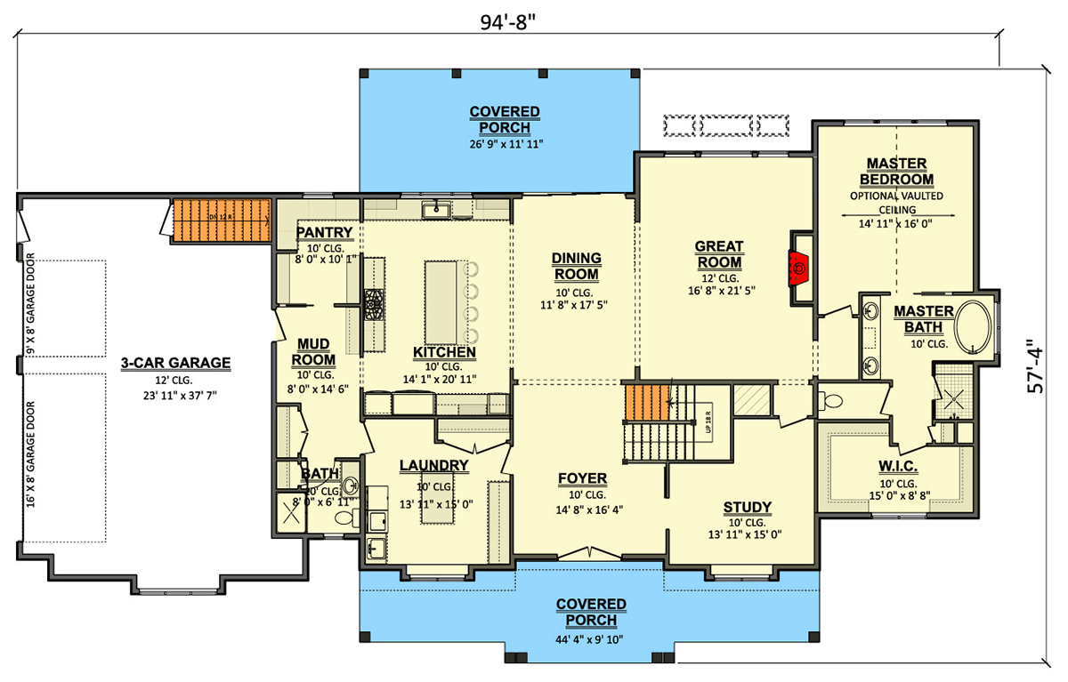 Plan 911002JVD: Modern Farmhouse Plan Under 3800 Square Feet with Massive Laundry Room - Floor Plan - Image #7 - Country, Farmhouse, Modern Farmhouse, New American, Southern