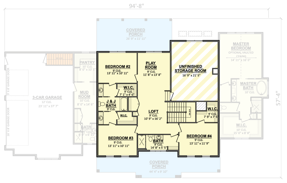 Plan 911002JVD: Modern Farmhouse Plan Under 3800 Square Feet with Massive Laundry Room - Floor Plan - Image #8 - Country, Farmhouse, Modern Farmhouse, New American, Southern