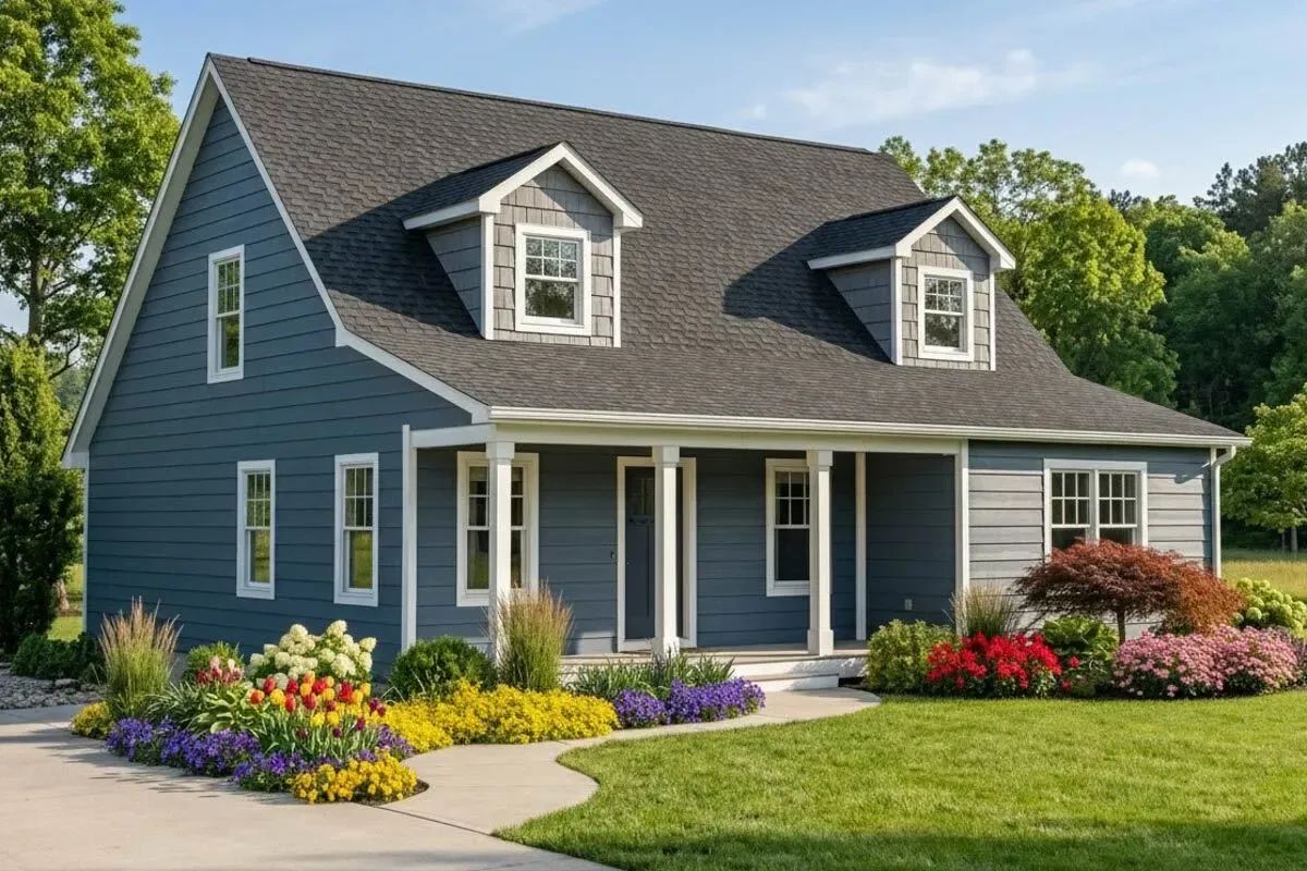 Two-story Country Home Plan with Main-level Master Suite