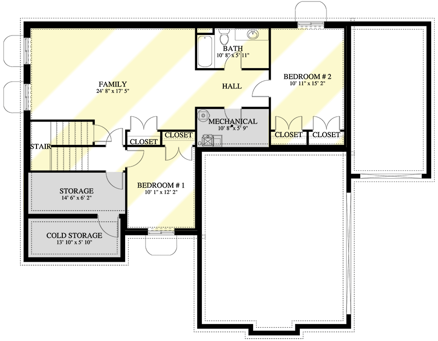 Plan 61384UT: Exclusive Northwest Home Plan with Home Office and Optional Lower Level - Floor Plan - Optional Lower Level - Country, Craftsman, Northwest, Traditional