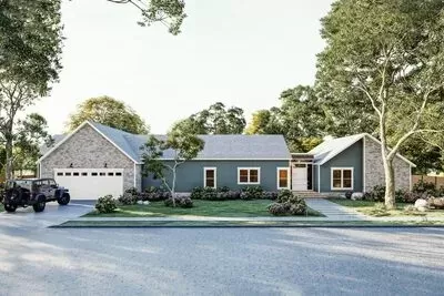 Cost-to-Build Report for Plan 311022RMZ: Contemporary Ranch Plan with ...