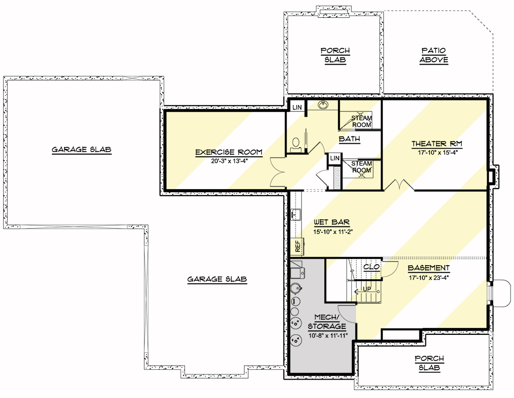 Plan 135055GRA: Country Farmhouse Plan with Optional Lower Level - Floor Plan - Optional Lower Level - Country, Craftsman, Farmhouse, Modern Farmhouse, New American