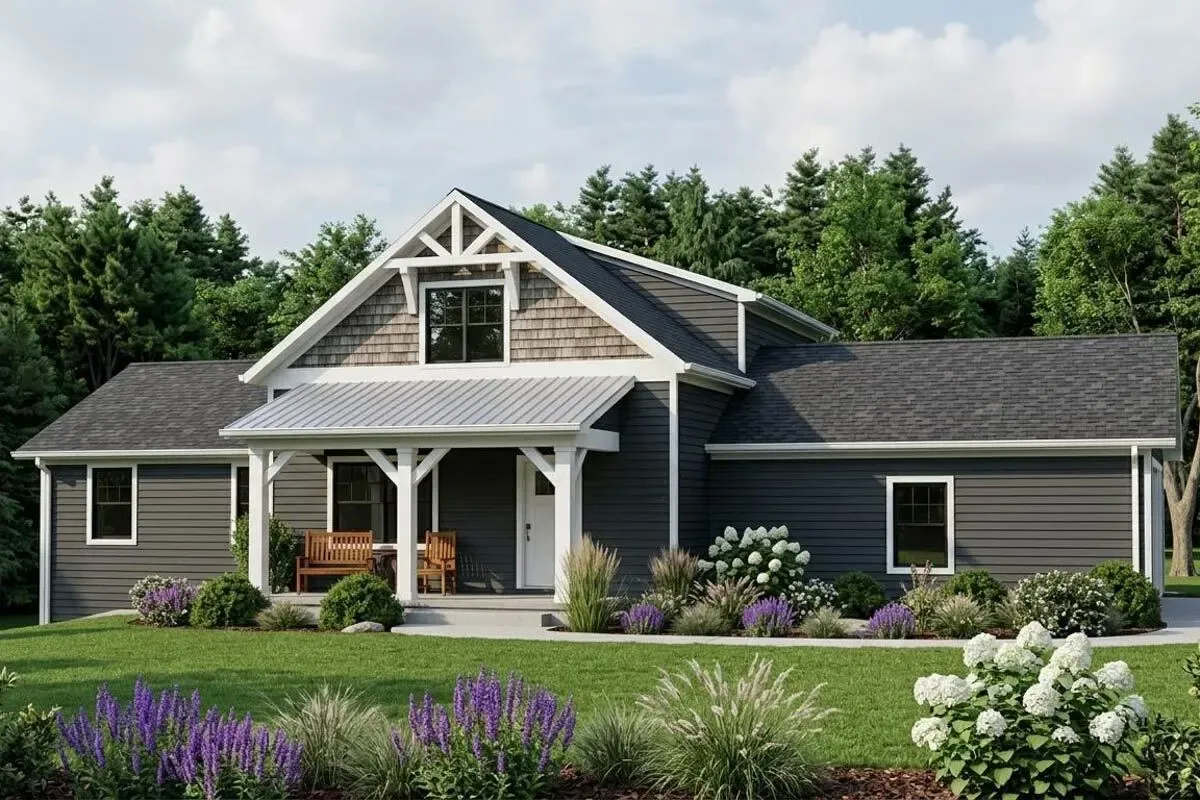 Country Craftsman with Main-floor Master Bedroom