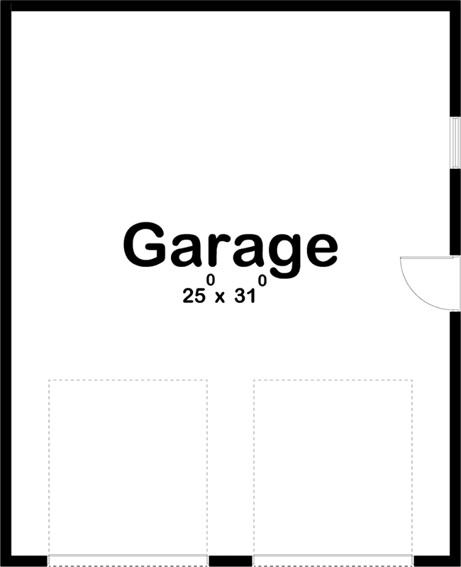 Plan 62388DJ: Detached Garage Plan Great for Oversized Vehicles - Floor Plan - Main Level - Traditional