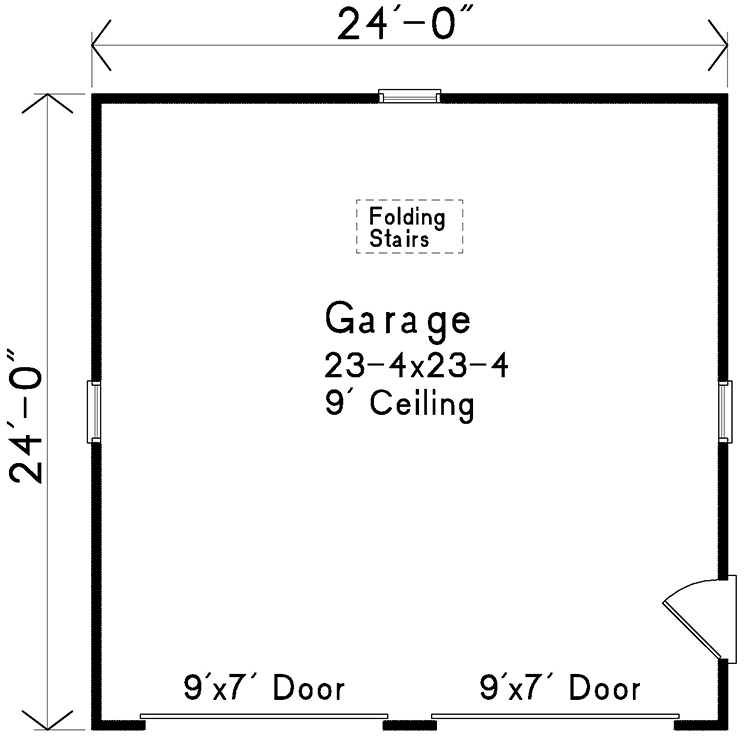 Plan 22179SL: 2-Car Garage with Pull-down Attic Access - Floor Plan - Main Level - Traditional