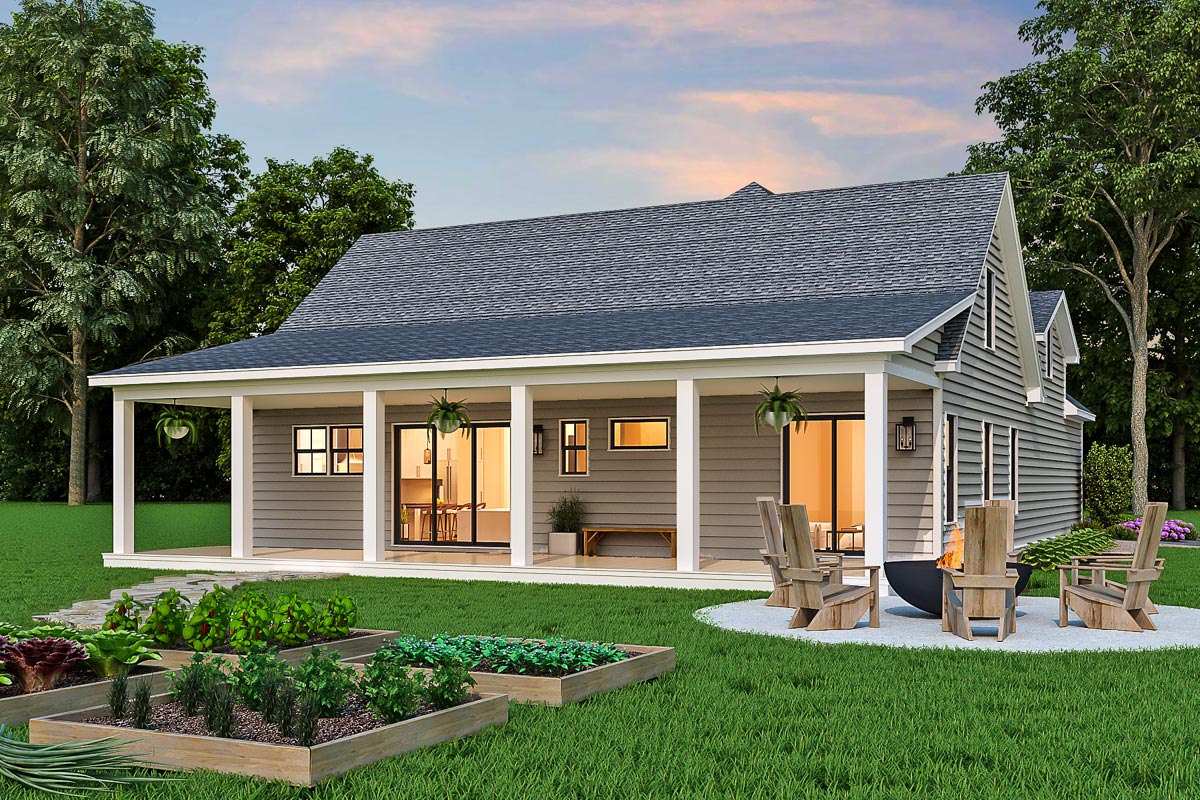 Plan 12321JL: 3 Bed House Plan with One Story Convenience and