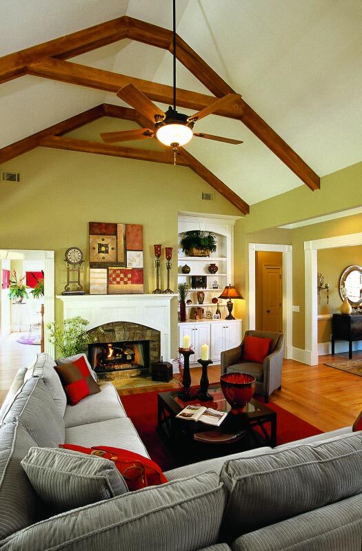 Southern Cottage-like House Plan with Vaulted Family and Keeping Rooms ...