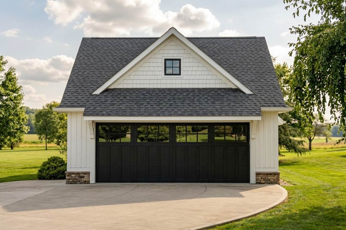 Plan 135071GRA: Detached 2-Car Garage with Classic Styling - 576 Sq Ft