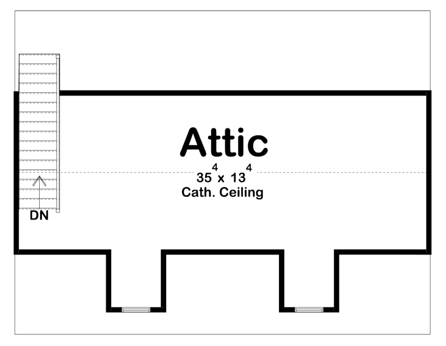 Plan 623046DJ: Detached Garage with 3 Bays and Loft Above - 1008 Sq Ft - Floor Plan - Main Level - Country, Traditional