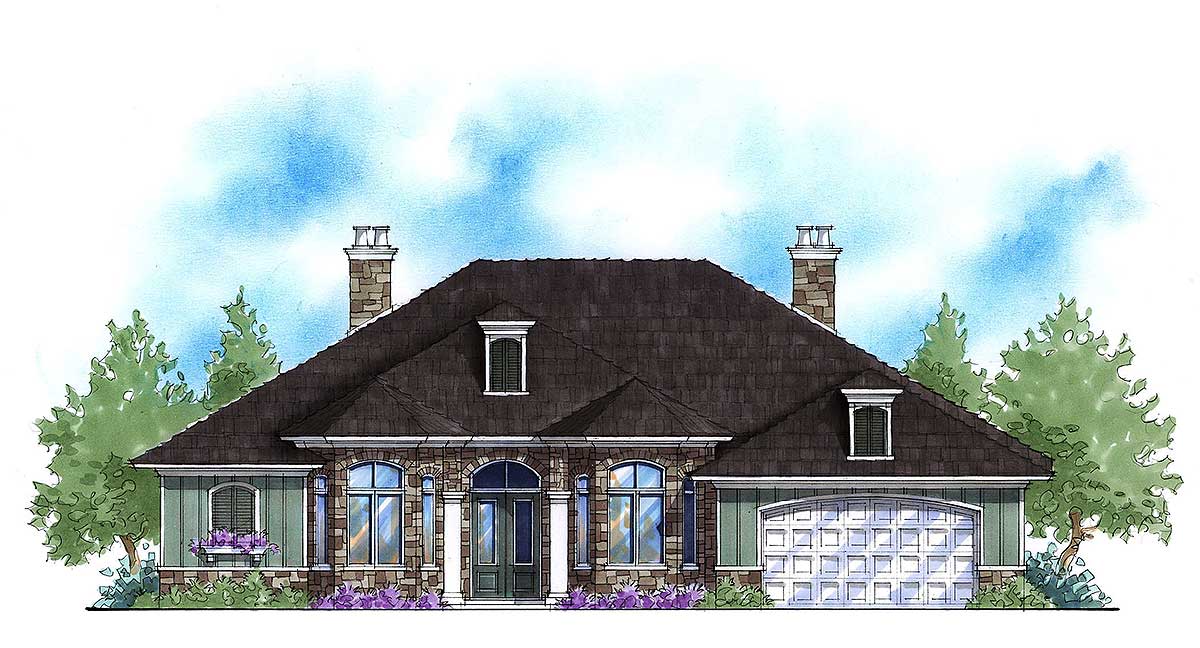 Plan 33073ZRX: Spacious Open Floor Plan