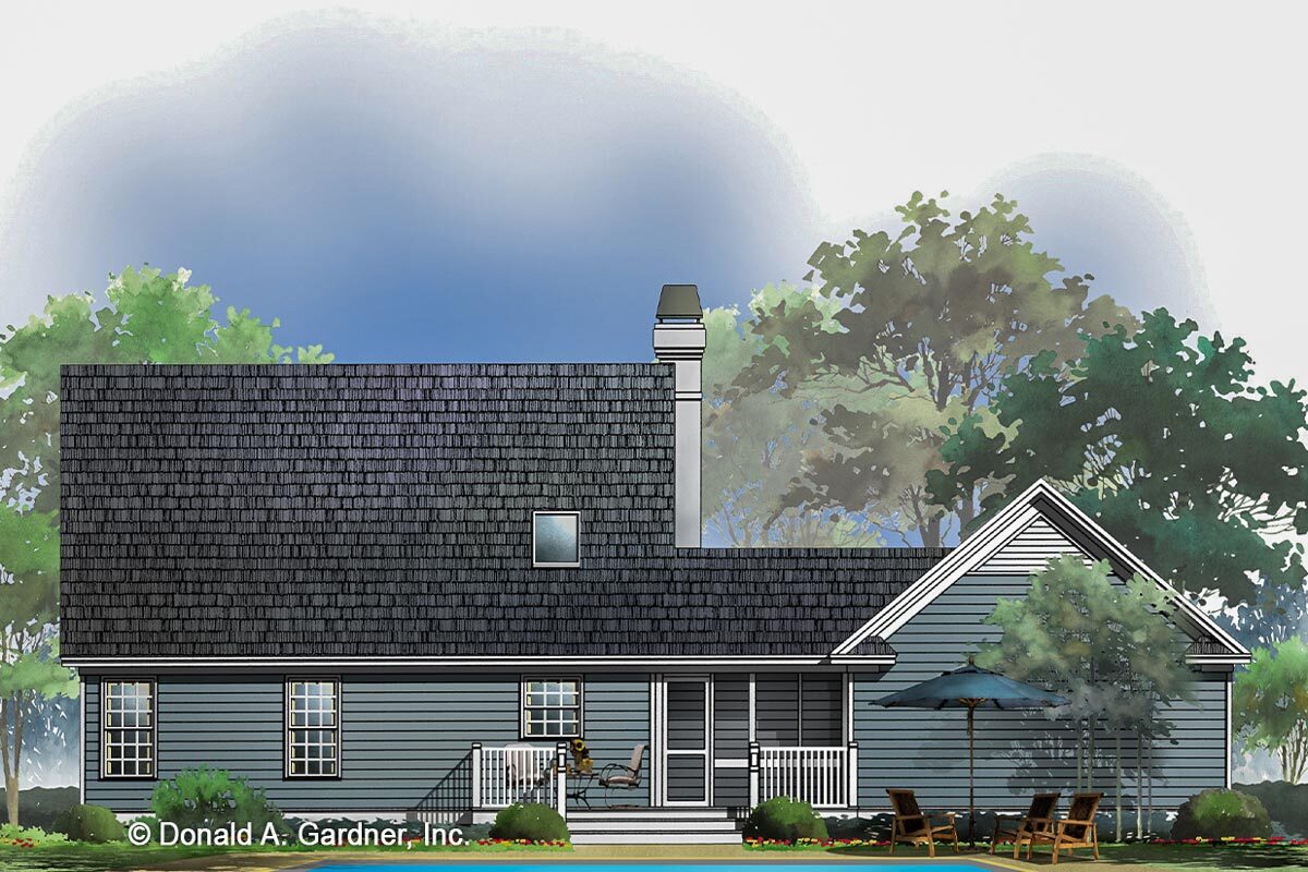 Country Cottage Plan with Screened Porch - 444026GDN | Architectural ...