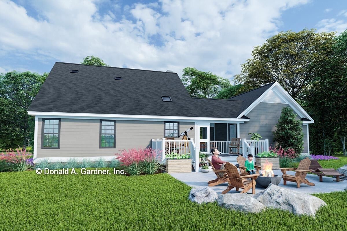 Country Cottage Plan with Screened Porch - 444026GDN | Architectural ...