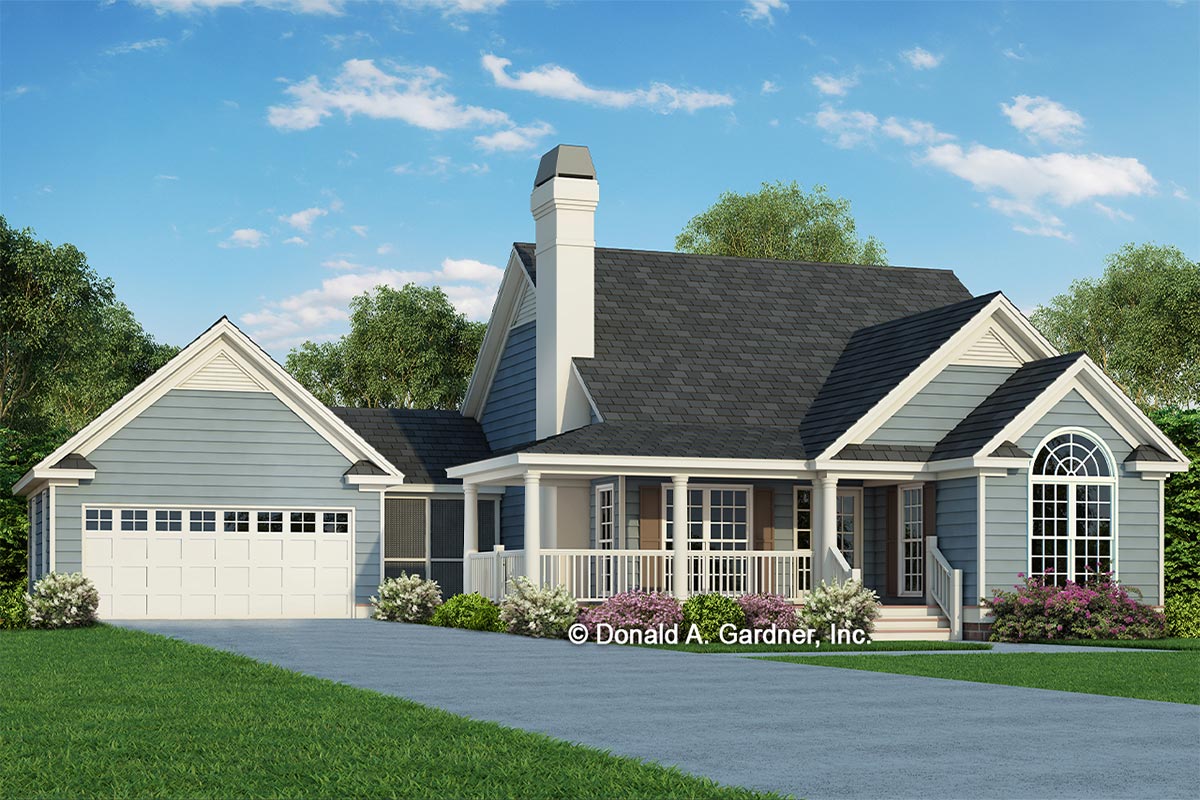 Country Cottage Plan with Screened Porch - 444026GDN | Architectural ...
