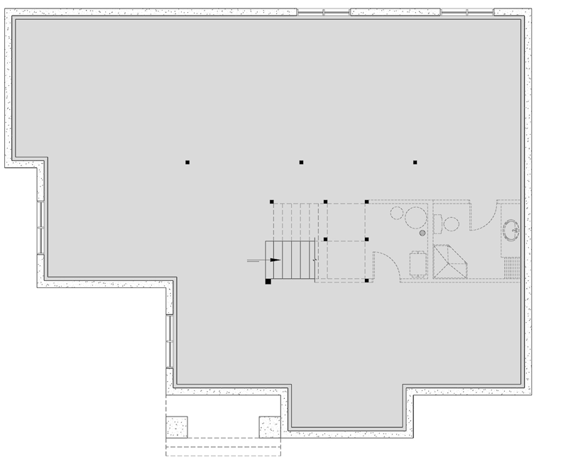Plan 22609DR: Transitional Country Cottage with Home Office and Media Room - Floor Plan - Standard Lower Level - Unfinished Basement (included) - Cottage, Country, New American, Transitional