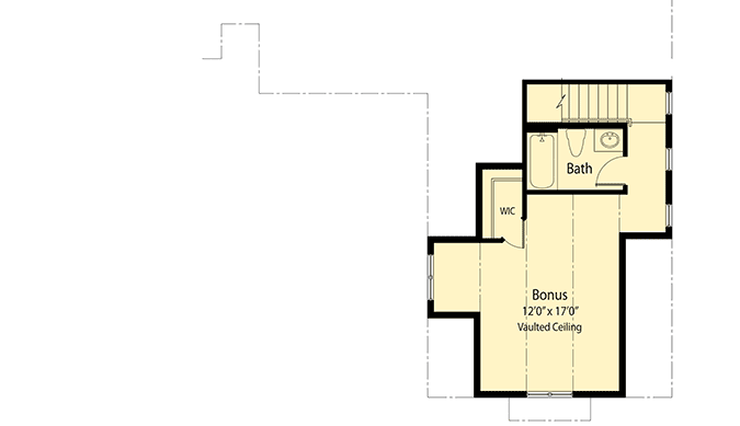 Plan 33126ZR: Narrow Lot 3 Bed House Plan with Bonus Expansion - 3012 Sq Ft - Floor Plan - 2nd Floor - Southern, Traditional
