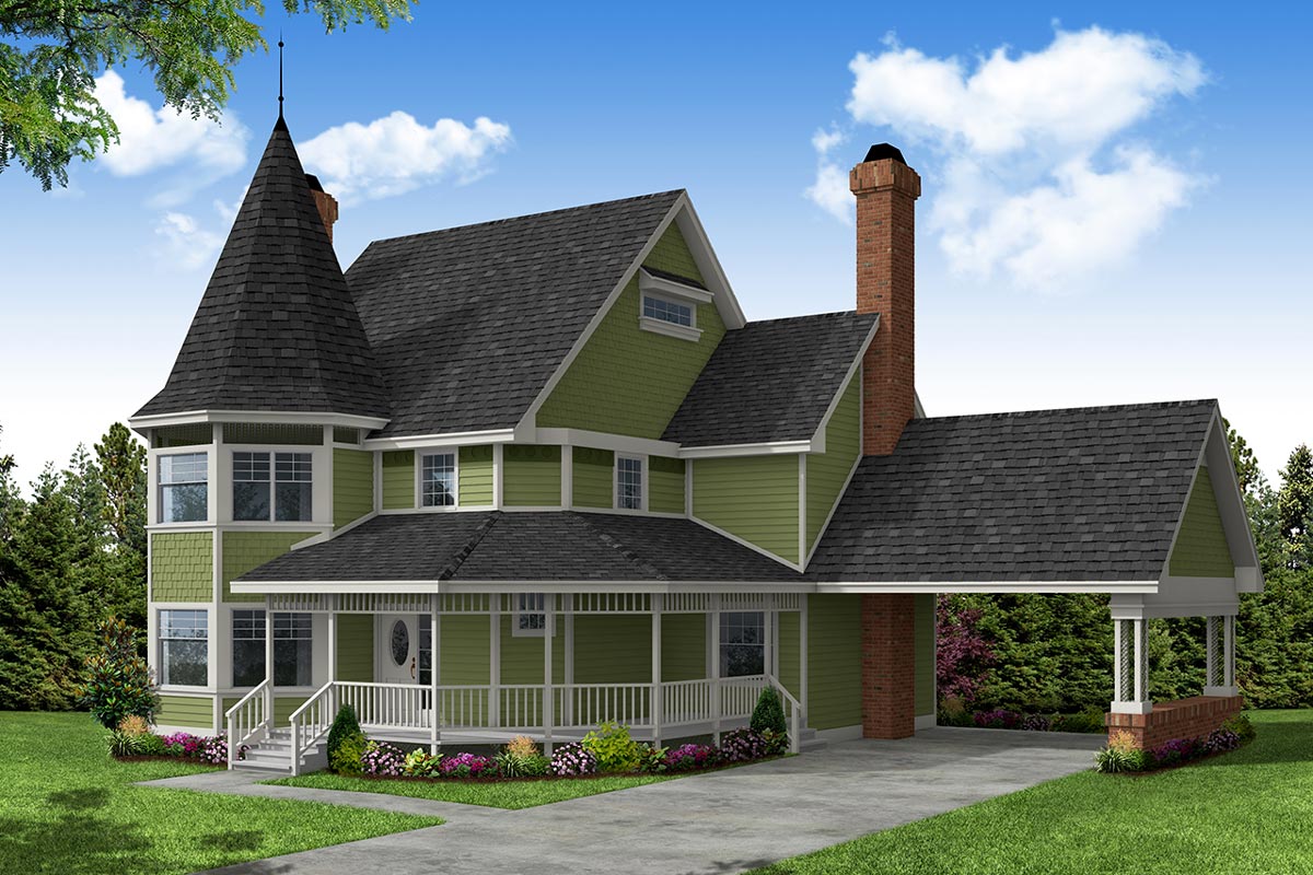Plan 72303DA: 3-Bedroom Up-to-date Victorian House Plan