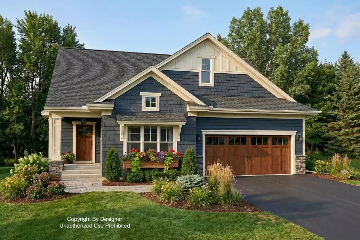 Craftsman Cottage with 3 Bedrooms - 2 Down, 1 Up - and a Home Office - 1962 Sq Ft