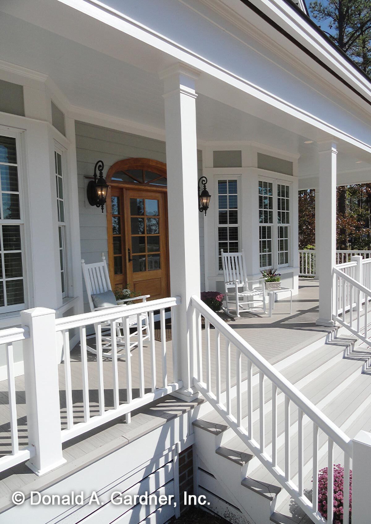 Classic 2-Story Home Plan with Wraparound Porch - 444264GDN ...