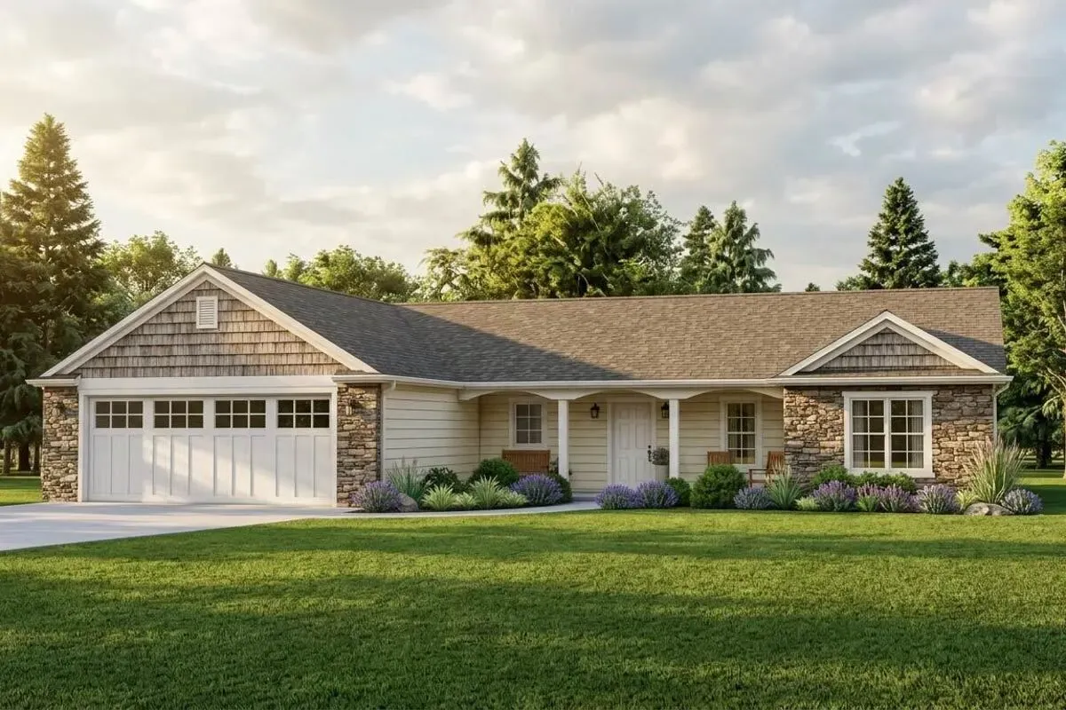 3-Bed Traditional Ranch with Home Office