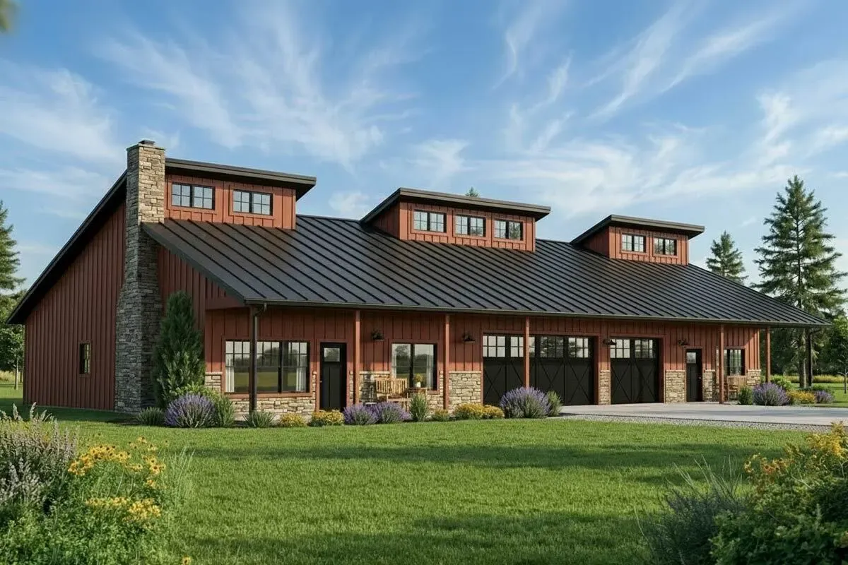 3-Bed Barndominium with ADU and Oversized Garage