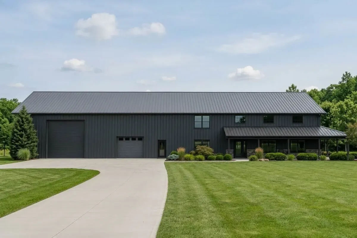 2-Story Barndominium with Wraparound Porch