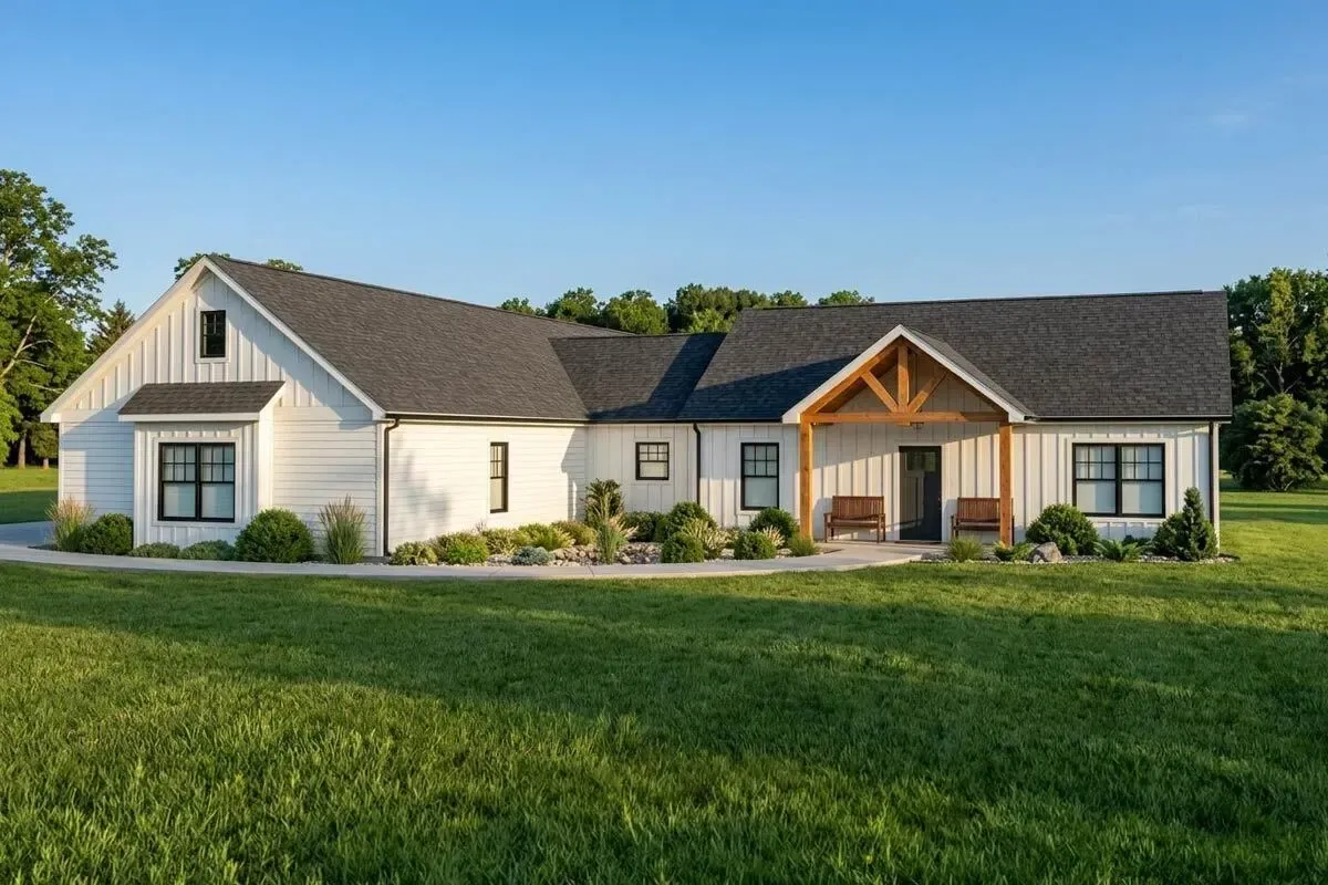 Mountain Ranch Plan with Split-bed Layout and 3-Car Garage - 2166 Sq Ft