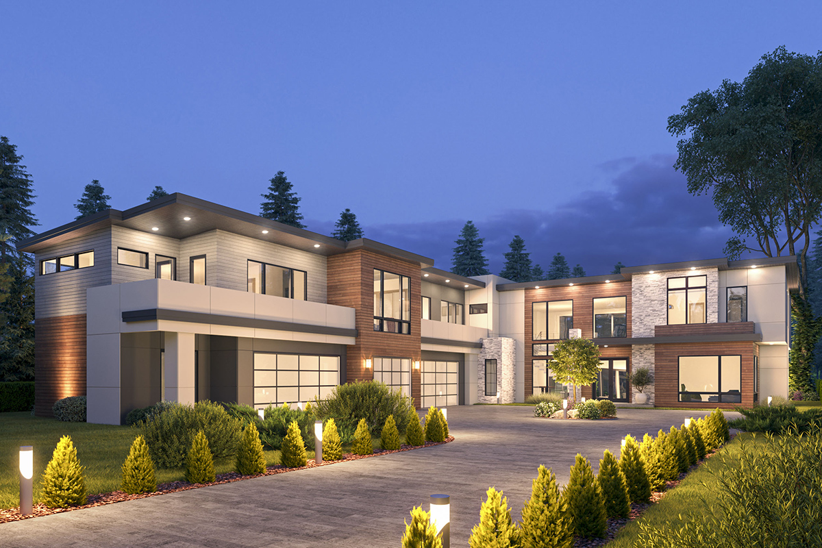 Plan 666152RAF: Modern Home Plan with Rooftop Deck and 2-Bed ADU