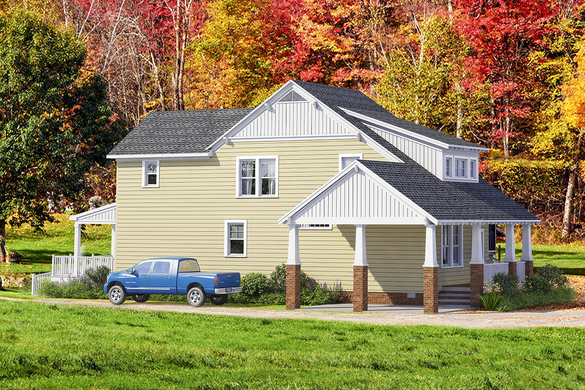 Arts and Crafts Home Plan with Main Floor 31611GF