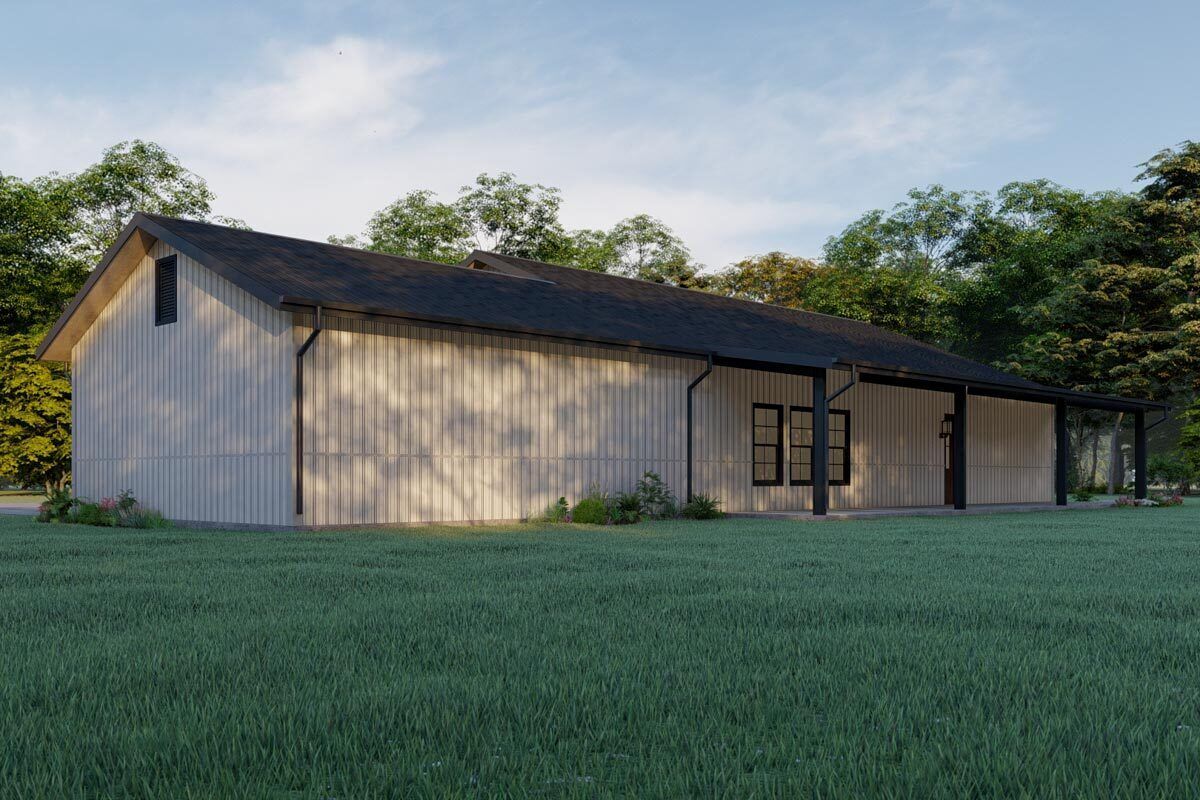 Single-level Country House Plan with Front and Rear Porches - 777012MTL ...