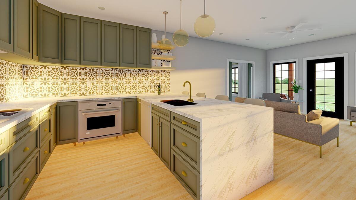 2-Bedroom Country Craftsman House Plan with Carport under 1100 Sq Ft ...