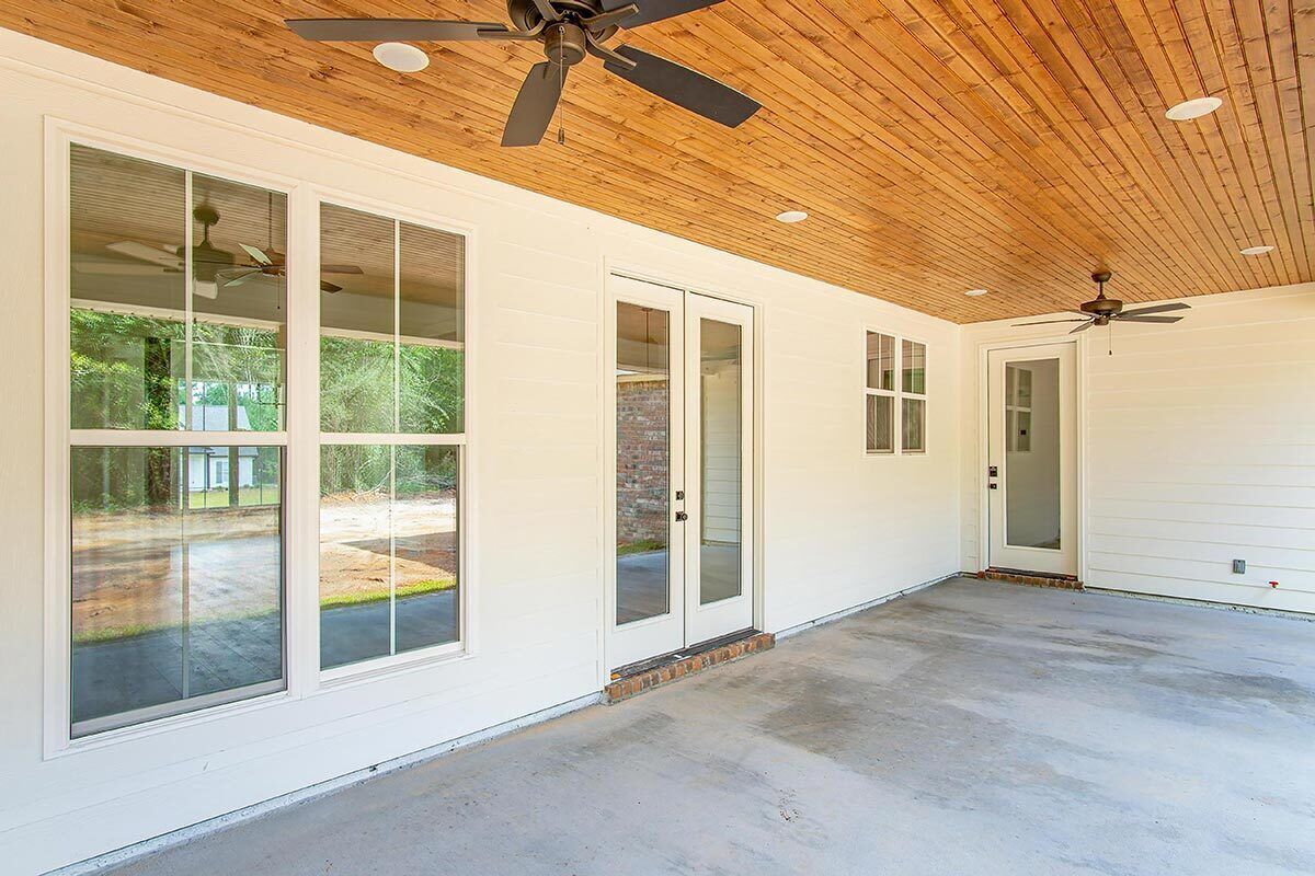 Modern Farmhouse Plan with L-Shaped Front Porch and Master Suite ...