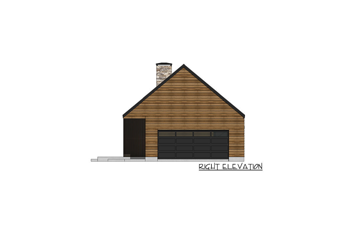 2-Bed Modern Mountain Cabin with Glassed-in Living Room and 2-Car ...