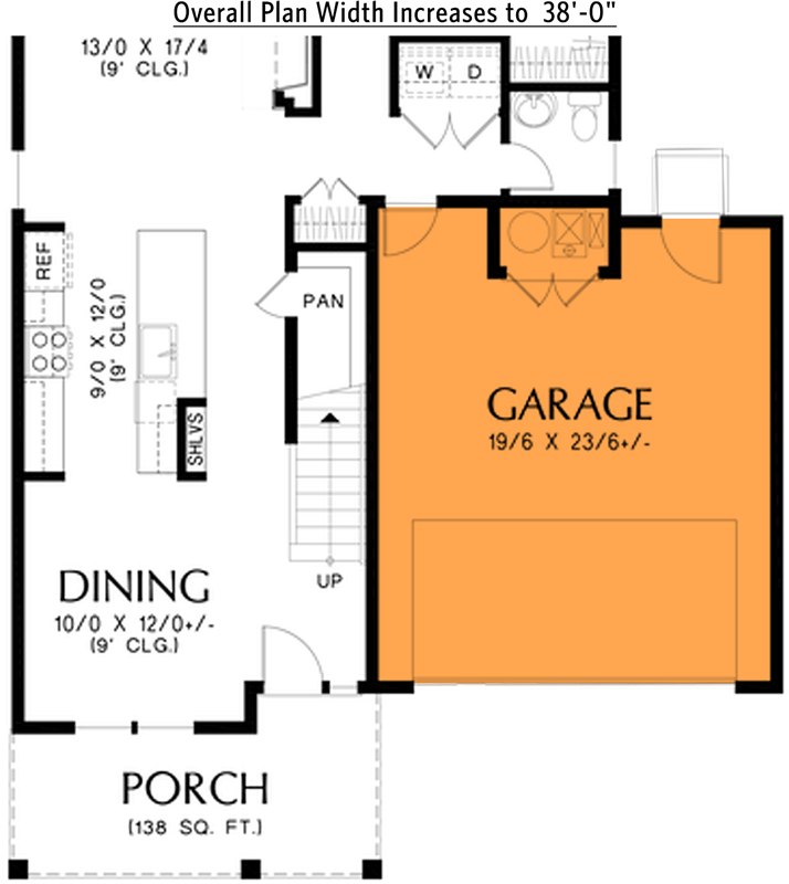 Plan 69321AM: 30'-Wide Modern Farmhouse Plan with 4-Bedrooms and Bonus Room - 1926 Sq Ft - Floor Plan - 2-Car Expanded Garage Option (+$ Paid Option) - Cottage, Country, Craftsman, Modern Farmhouse, New American, Traditional