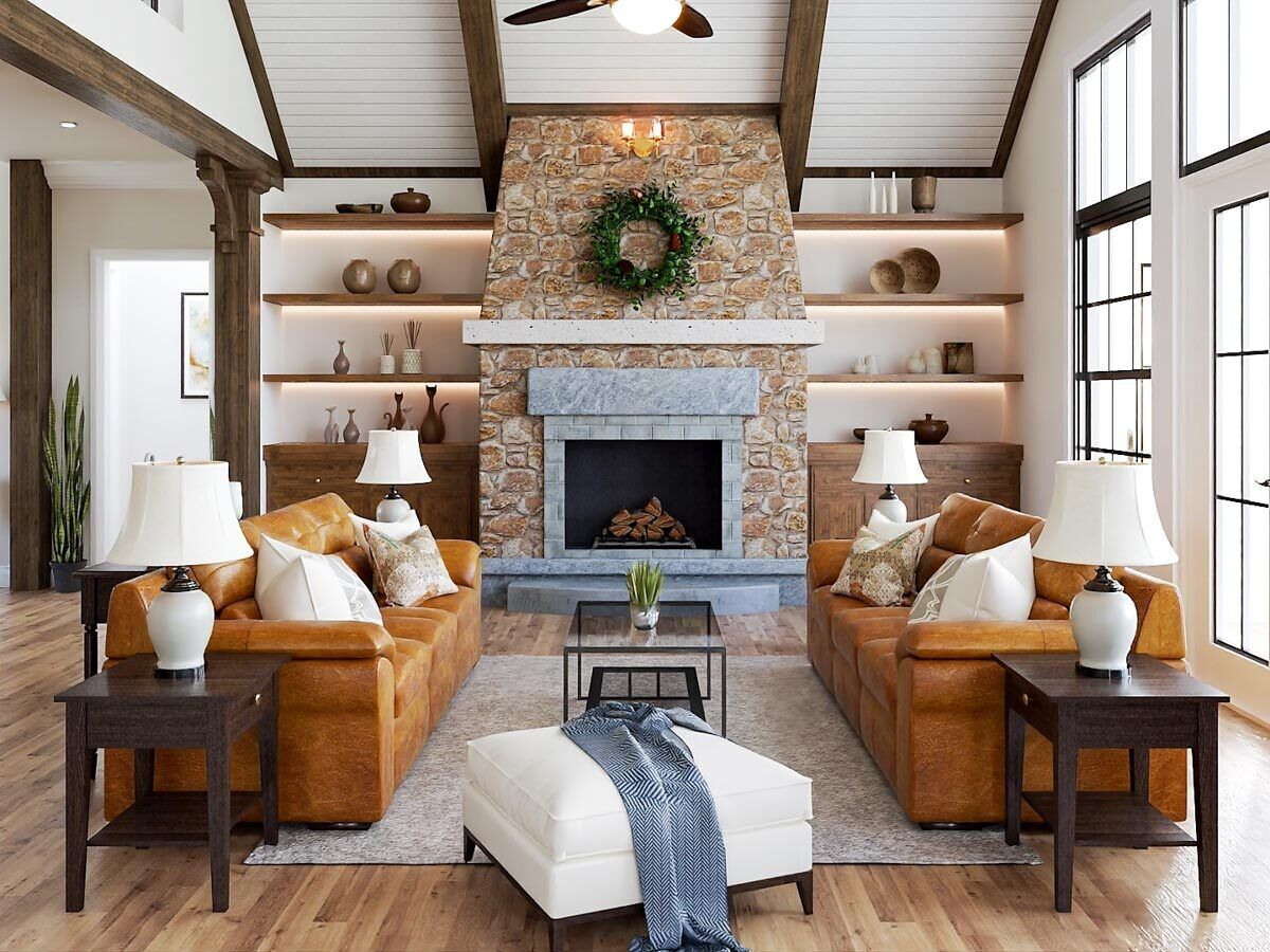 2-Story Modern Farmhouse Plan with Two Master Suites and Optional Lower ...