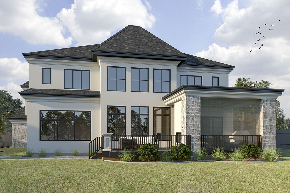 Luxury European Home Plan with 2 Master Suites and Mudrooms