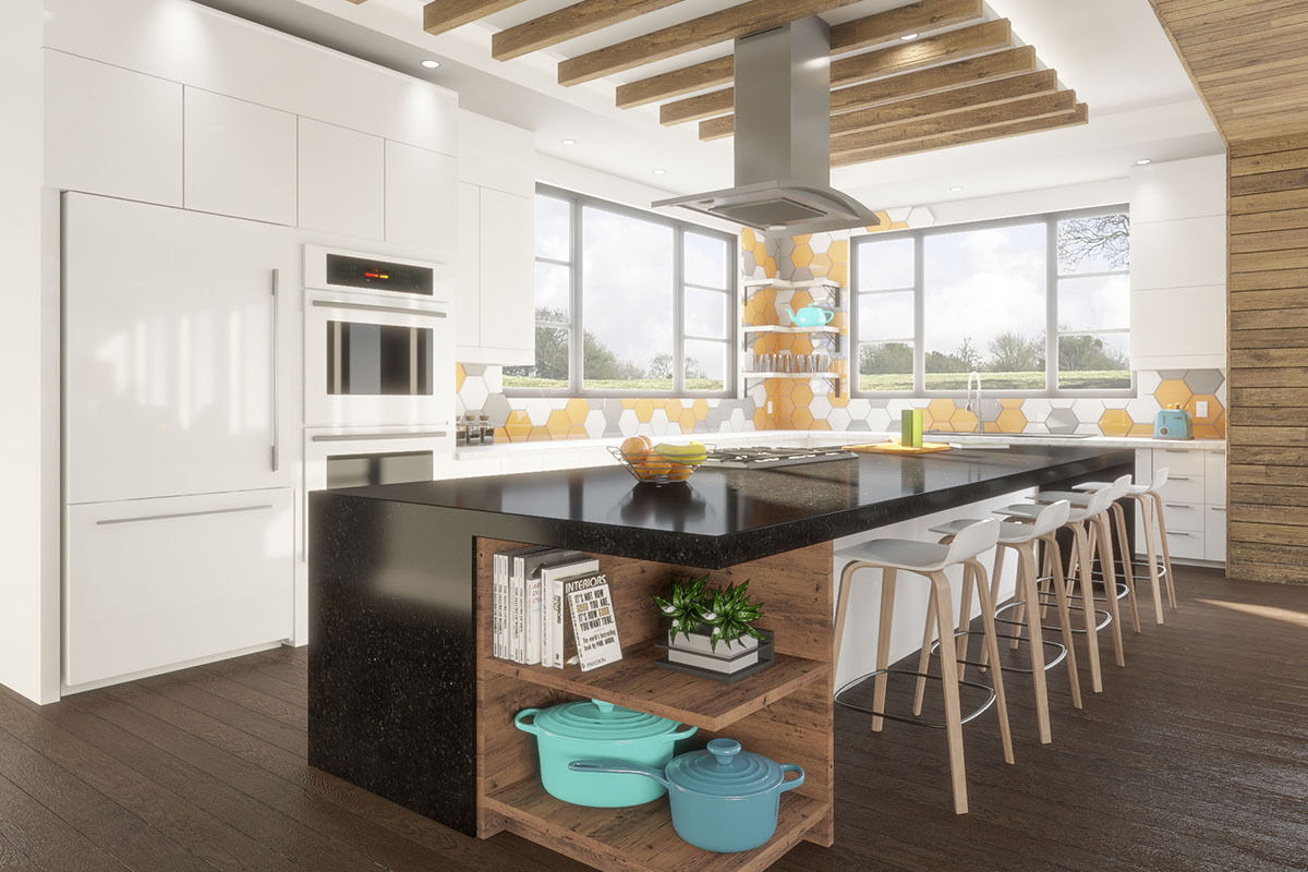 3-Story Contemporary Home Plan with In-law Suite and Rooftop Deck ...