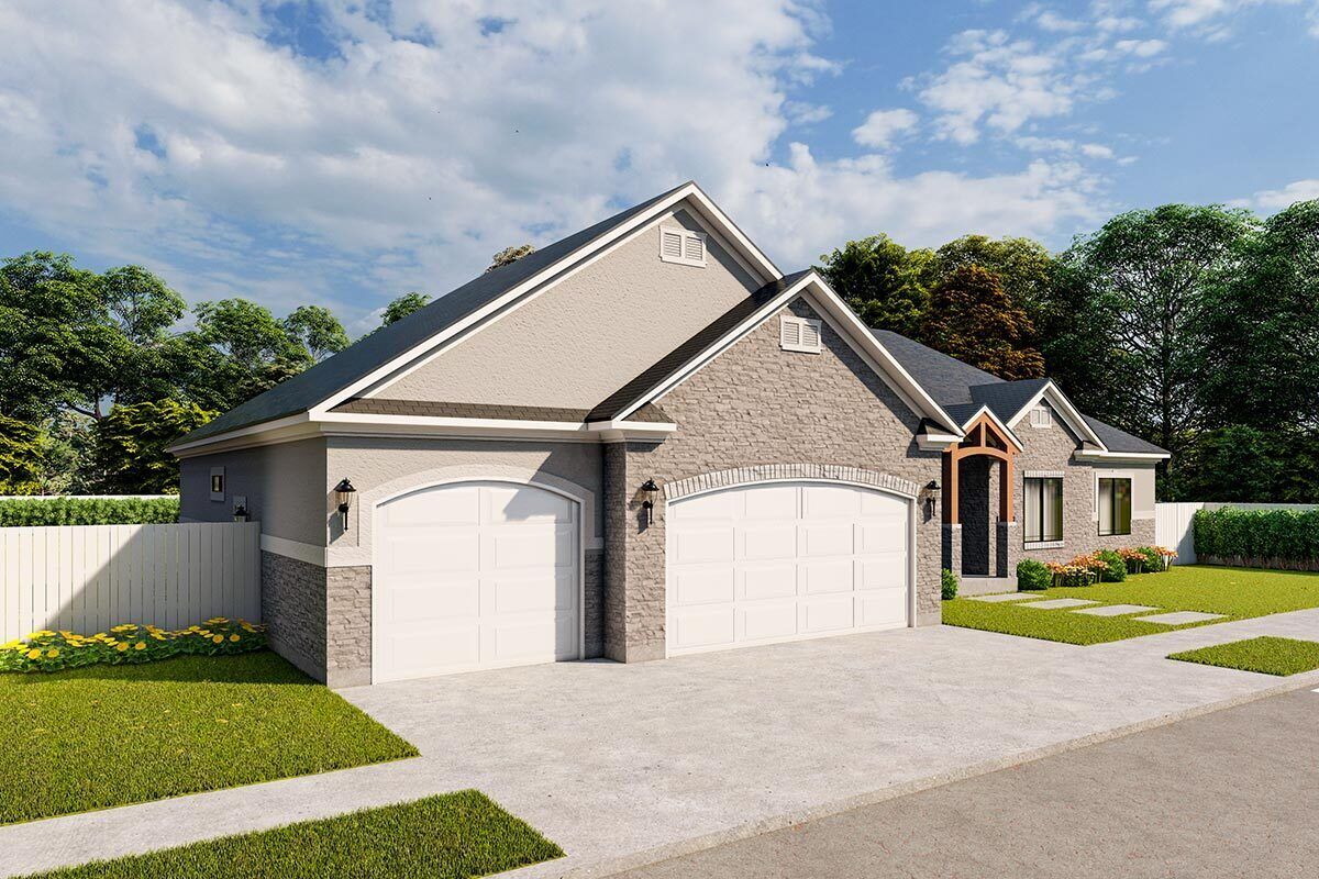 2000 Square Foot Traditional Ranch Home Plan with Split Bedroom Layout ...