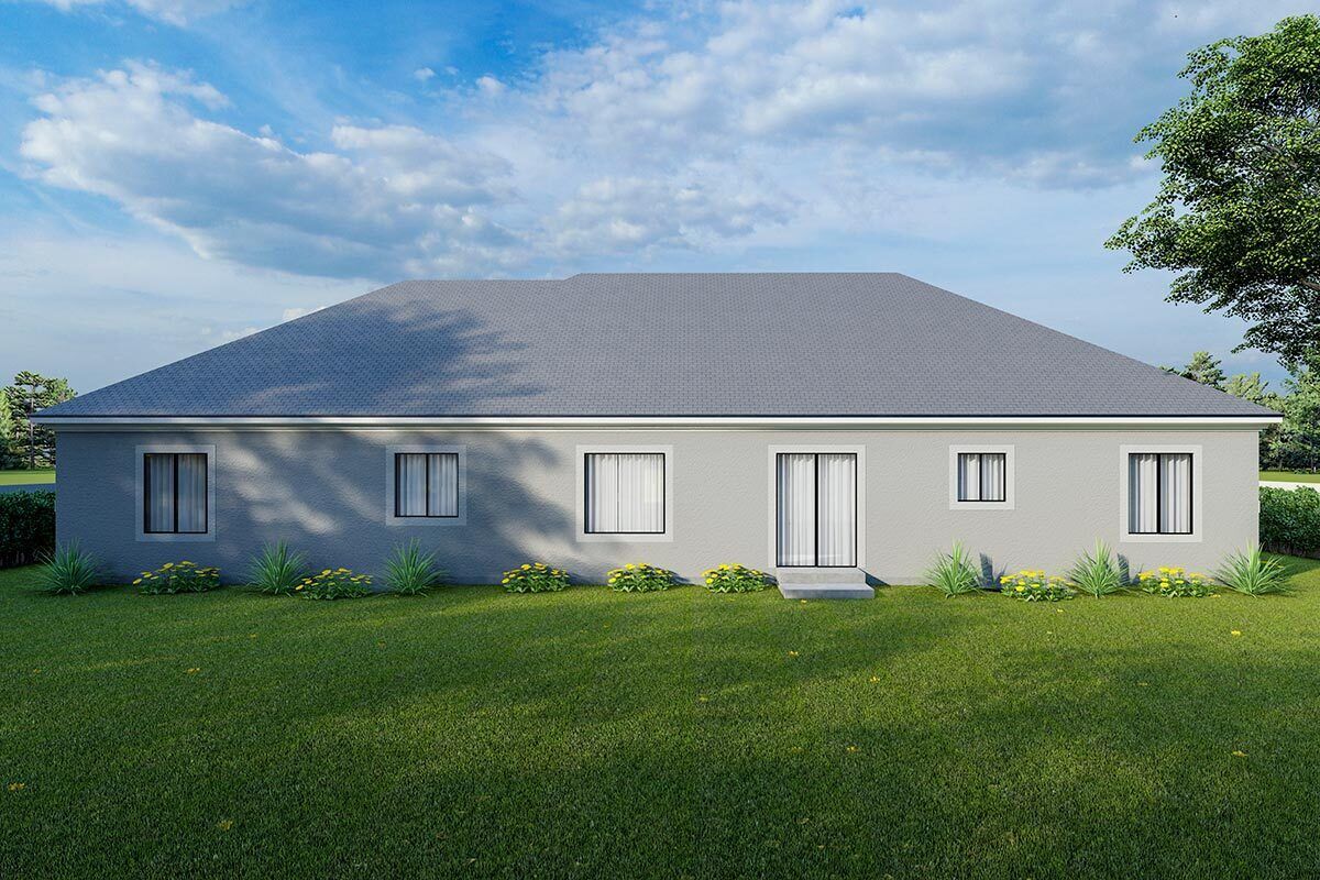 2000 Square Foot Traditional Ranch Home Plan with Split Bedroom Layout ...