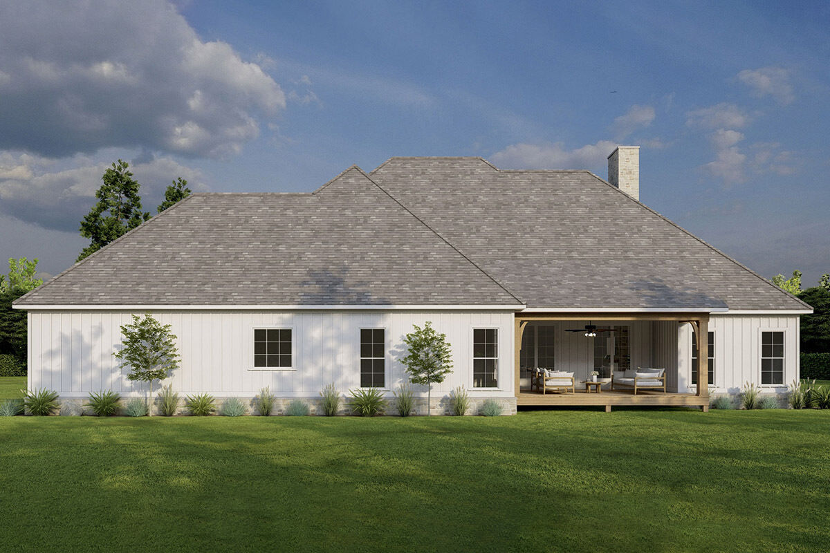 Rustic 2400 Square Foot 3-Bed Ranch Home Plan with Home Office ...