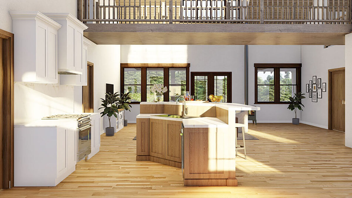 2700 Square Foot Rustic Country House Plan with Bonus Apartment Above