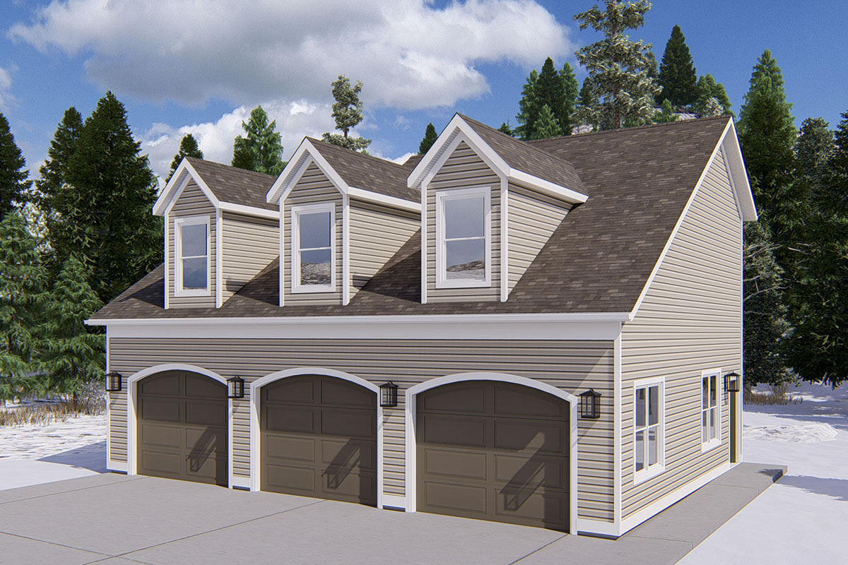 3-Car Garage with 1000-Plus Square Foot Bonus Room Above - 61411UT ...