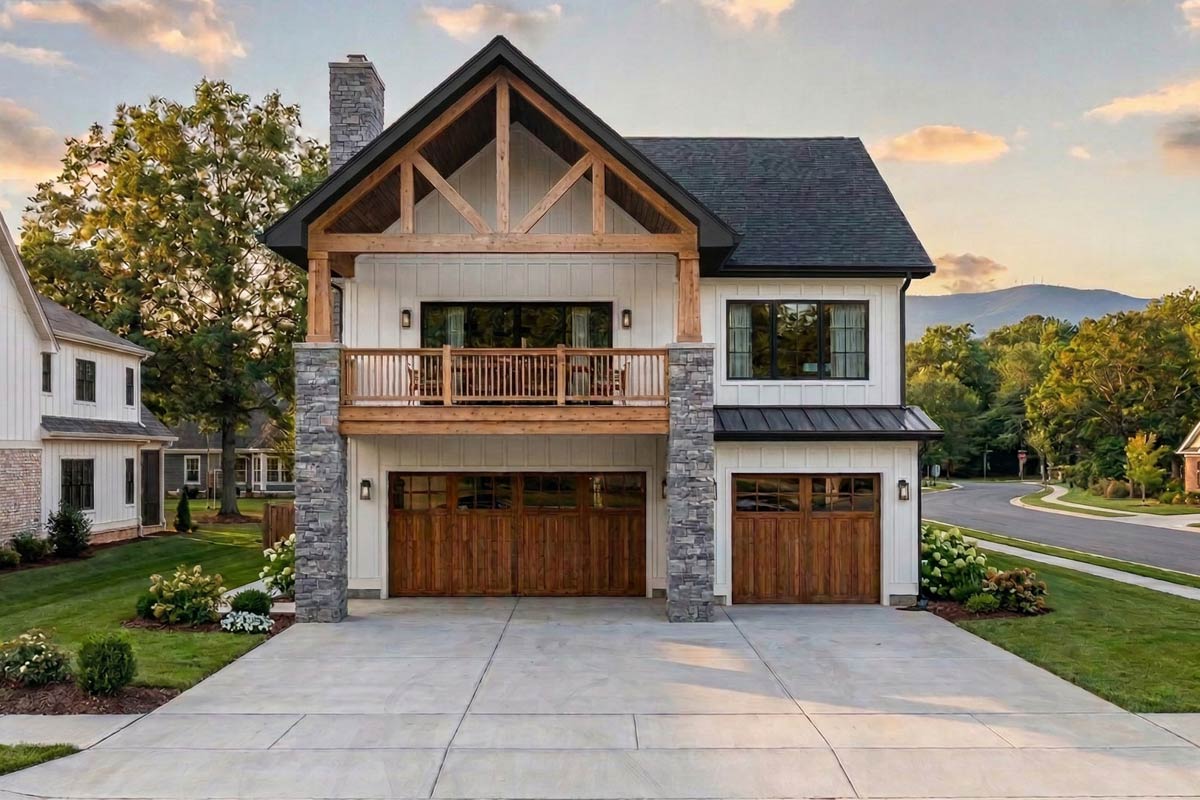 Plan 623198DJ — Mountain Craftsman Garage-Apt, 1,453 sq ft (Architectural Designs)