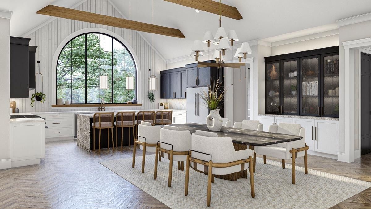 Modern EuroStyle 2700 Square Foot Cottage with 3Car Garage 623216DJ