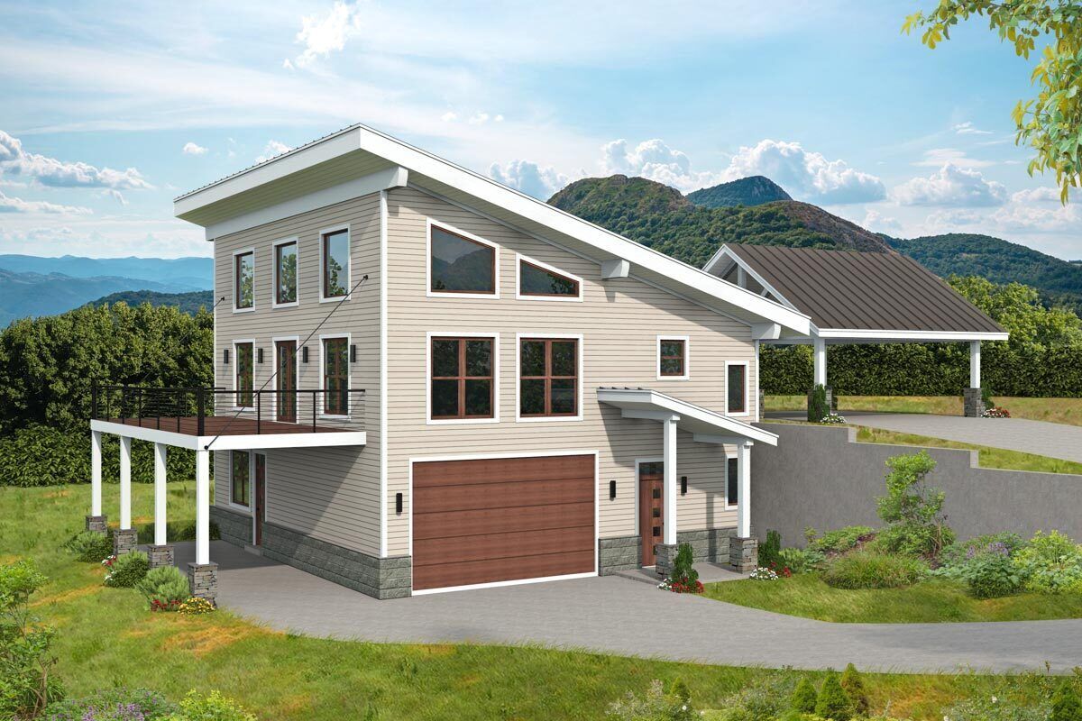 2-Bed Modern Mountain Cottage with Lower Level Apartment - 680103VR ...