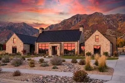 Contemporary Farmhouse with Vaulted Interior and Rear-Wrapping Porch - 3782 Sq Ft