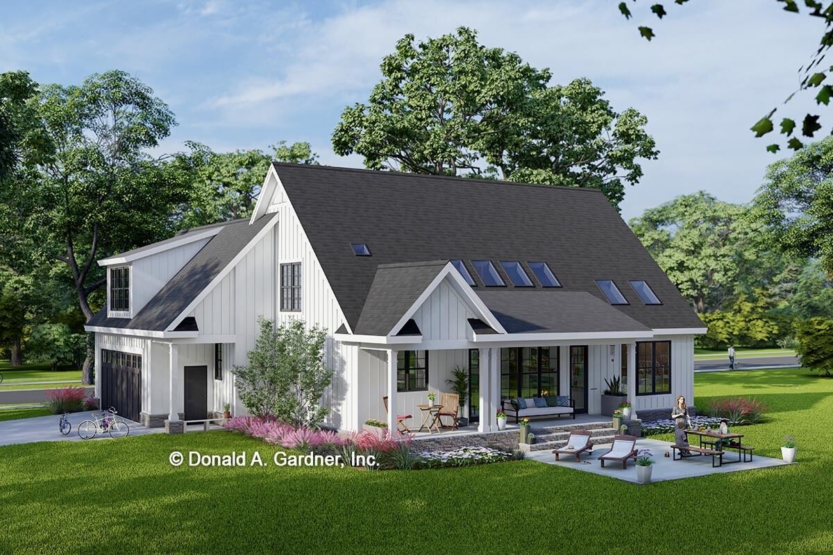2 Story Modern Farmhouse Plan Under 2000 Square Feet with Bonus