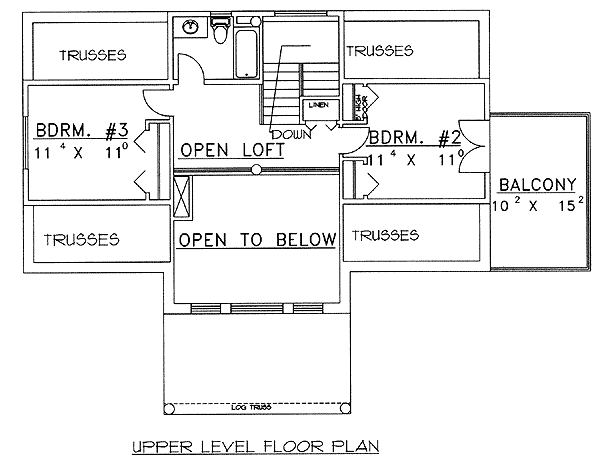 Plan 35166GH: Mountain House Plan for a Rear Sloping Lot - 2272 Sq Ft - Floor Plan - 2nd Floor - Craftsman, Mountain, Northwest