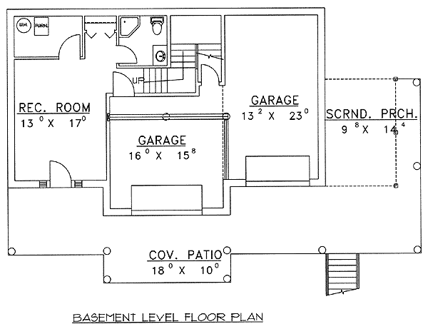 Plan 35166GH: Mountain House Plan for a Rear Sloping Lot - 2272 Sq Ft - Floor Plan - Basement - Craftsman, Mountain, Northwest