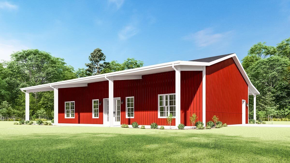 1600 Square Foot House Plan with 1000 Square Feet of Covered Porches