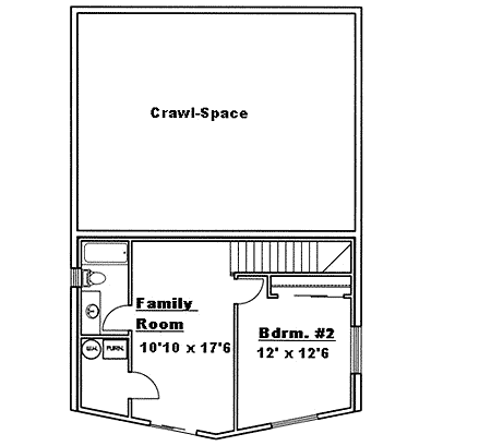 Plan 35364GH: Two Bedroom Northwest House Plan - Floor Plan - Basement - Northwest